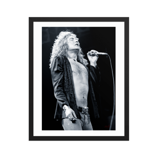 Original Frank Melfi - Framed Robert Plant Fine-Art Archive Print (on Enhanced Matte Paper)